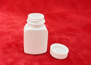 Botol Suplemen Kosong HDPE 30ml, Wadah Plastik Kotak Kecil Dengan Cap / Liner