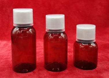 108mm Tinggi Botol Obat PET Dengan Aluminium Liner Brown Color Light Proof