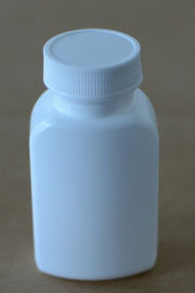 Botol Plastik Square Kecil Warna Putih Untuk Pil Medis / Kemasan Tablet