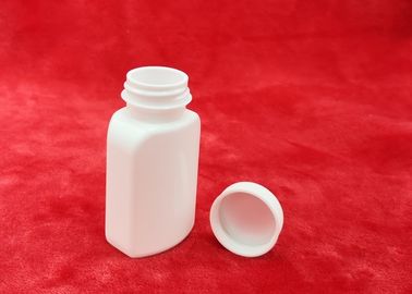 Flat 40ml Square Botol Plastik Untuk Obat Full Set PP Cap Aluminium Liner