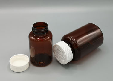 Brown Pet Botol Untuk Farmasi, Botol Obat Plastik 250ml Dengan Tutup