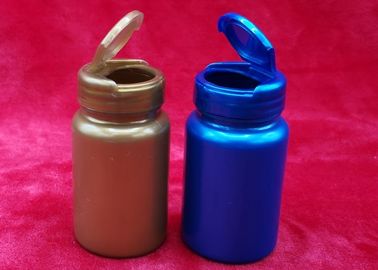 Botol Pil Berwarna Full Set, Wadah Kapsul Plastik Flip-Top Cap Mudah Dibuka / Tutup